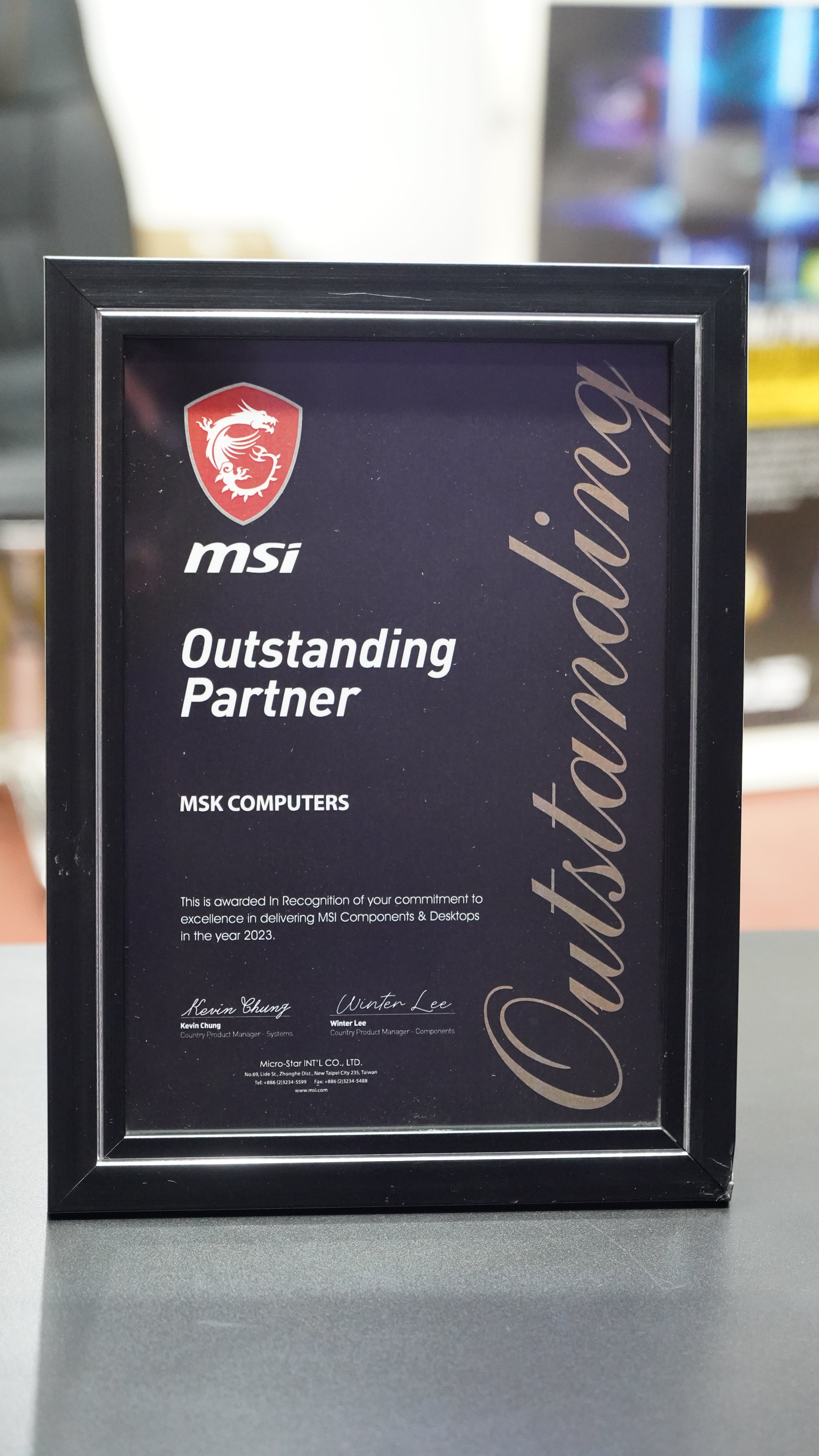 MSK Computers Award